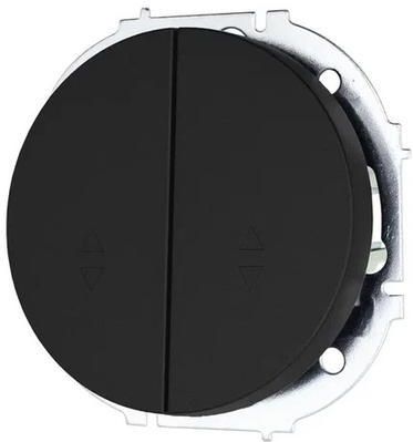Механизм выключателя проходной LEZARD OSEN Осень 2 клавиши, 10А,  СП, черный бархат ,б/рамки купить в СОМ