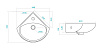 Умывальник Santek Ирис-36, угловой, без постамента купить в СОМ