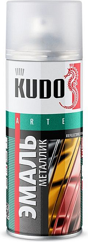 Эмаль-аэрозоль Kudo KU-1026 универсальная, металлик, серебро, 0.52 л купить в СОМ