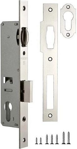 Корпус узкопрофильного замка с роликовой защелкой FUARO PROF155-30 (155-30) CP хром купить в СОМ