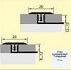 Стык Т-образный Дуб дымчатый, 20мм  0,9м купить в СОМ