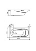 Ванна акриловая Santek Касабланка М, 1500 х700 мм, каркас, экран купить в СОМ