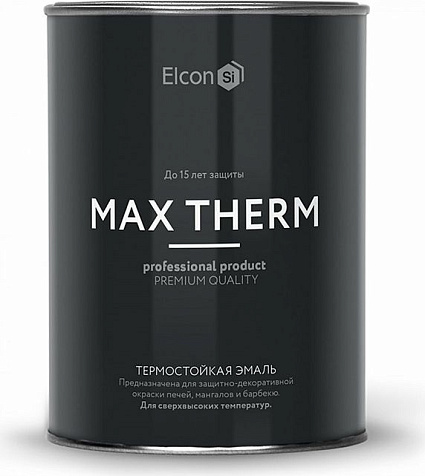 Эмаль термостойкая (400С) Elcon, коричневый, 0.8 кг купить в СОМ