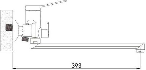 Смеситель для ванны Shevanik S6222H, латунь, черный купить в СОМ