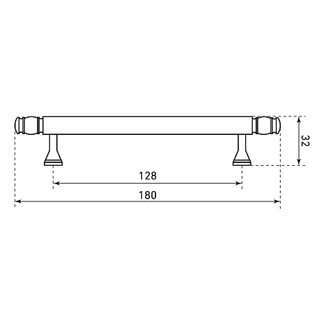 Ручка-скоба мебельная  StahlBuro AP2311-128 CP хром упак=2шт. купить в СОМ