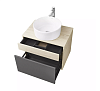 Тумба-умывальник Акватон Лофт Урбан 65, графит/орегон, с раковиной Mila 40 купить в СОМ