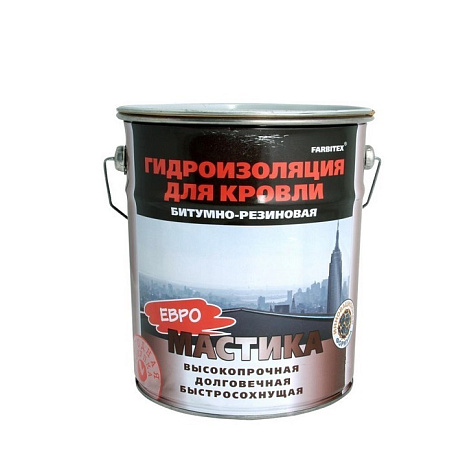 Мастика битумно-резиновая Farbitex, 17 кг купить в СОМ