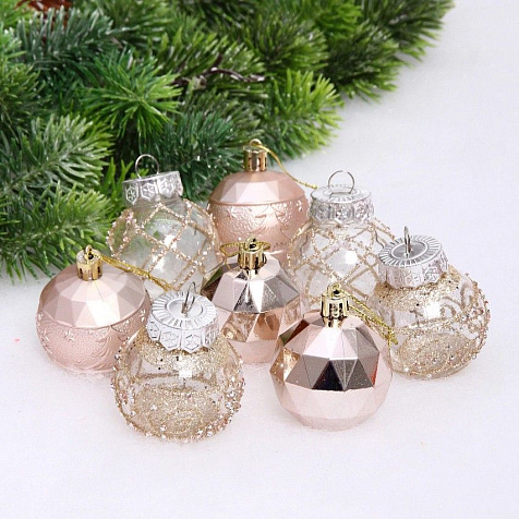 Набор шаров Восторг 8шт 5см шампань купить в СОМ