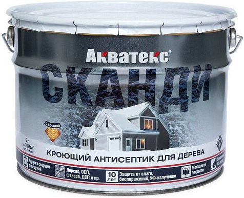 Антисептик кроющий Акватекс Сканди, имбирь, 9 л купить в СОМ