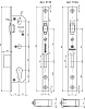 Корпус узкопрофильного замка с роликовой защёлкой  FUARO PROF5116-25 CP хром купить в СОМ