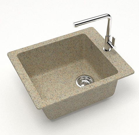 Мойка каменная Granit Bergge ZETT 8/Q5, песочный купить в СОМ