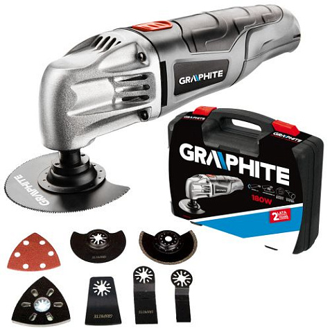 Многофункциональный инструмент GRAPHITE 59G020, 180Вт, насадки, кейс купить в СОМ
