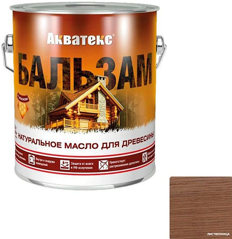 Масло натуральное Акватекс Бальзам, лиственница, 2.2 л купить в СОМ