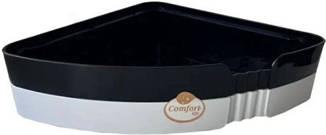Полка для ванной Comfort Life EK-518-04, угловая, черно-белая купить в СОМ