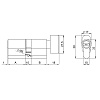 Механизм цилиндровый FUARO (200 ZM/70) 2000ZM Knob 70 (30+10+30) BL-24 черный 5Key с вертушкой купить в СОМ